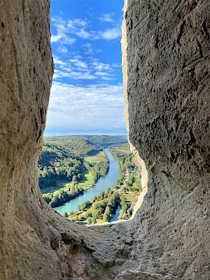 Burg Randeck Ausblick ins Altmühhltal